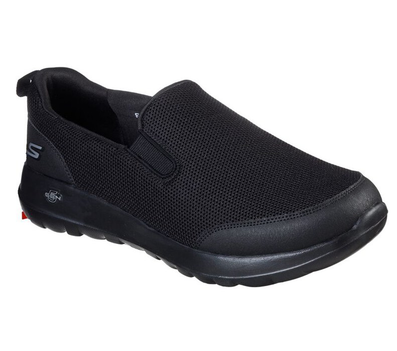 Skechers Herr Svarta Slip On - Gowalk Max - Clinched - Sverige (HBIQJ-1095)